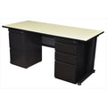 72 In. Double Ped Desk - Maple J7898