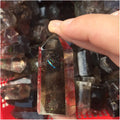 Natural Smoky Quartz Crystal Wand Point 2 Pcs W4160
