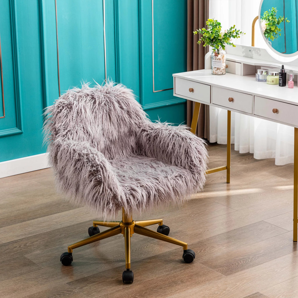 Faux Fur Office Chair C649