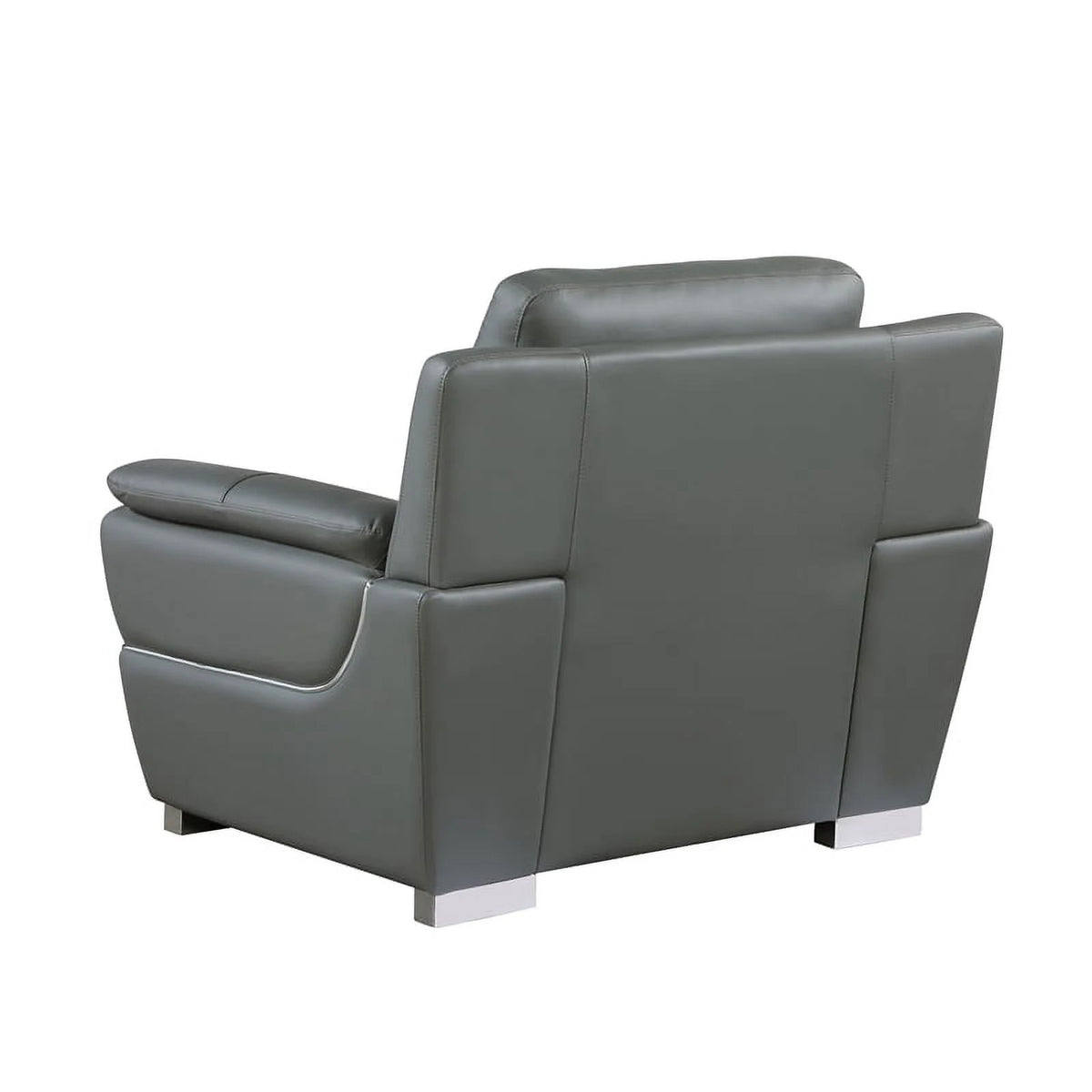 Gray Leather Upholstered Chair K232