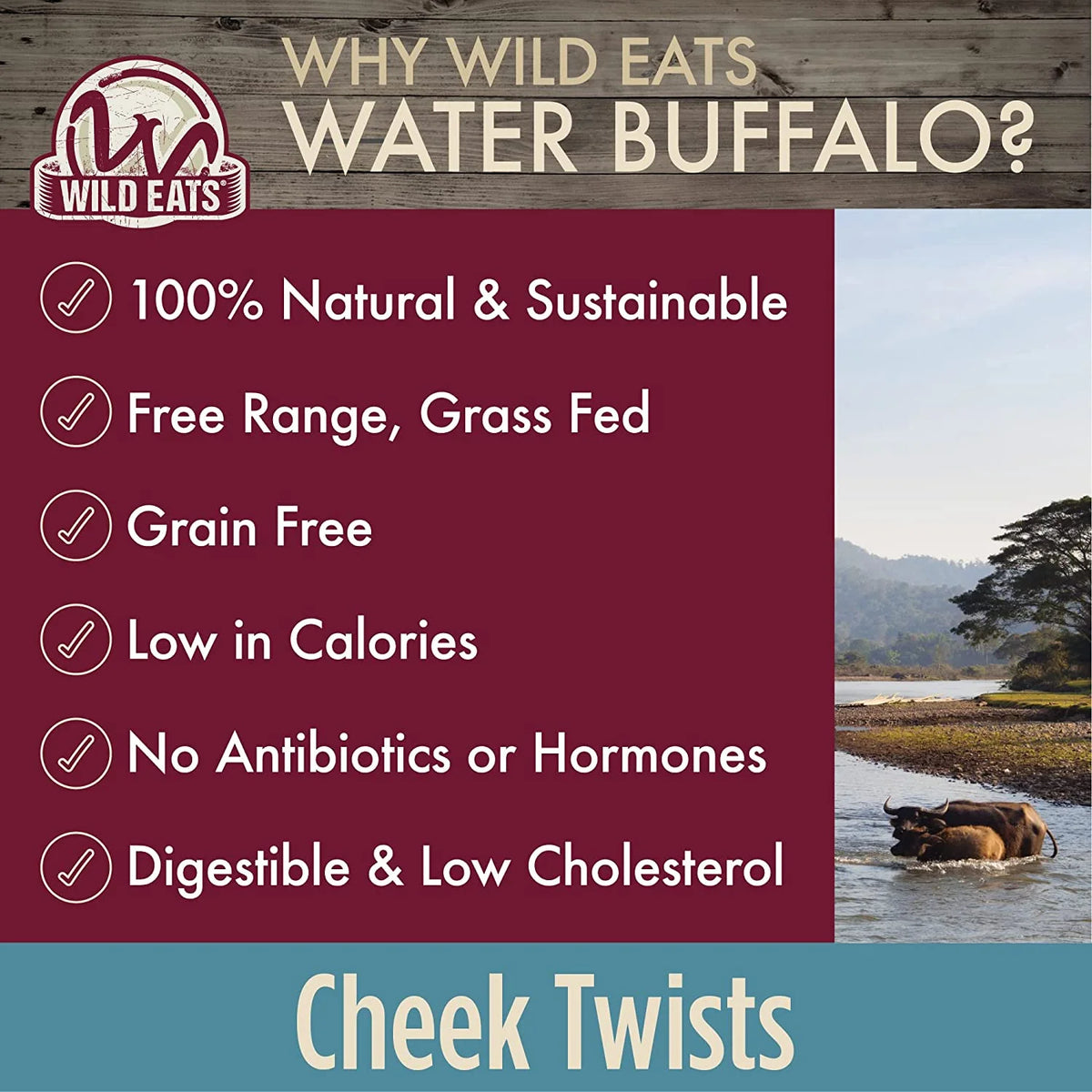 Water Buffalo Jerky Dog Chews 10 Pack T185505