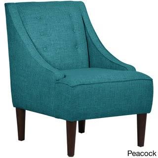 Grey Linen Fabric Mid-Century Modern Chair R5457