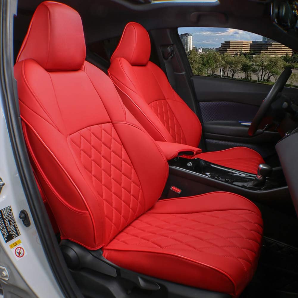 Custom Fit Full Set Car Seat Covers Leatherette Black B3524