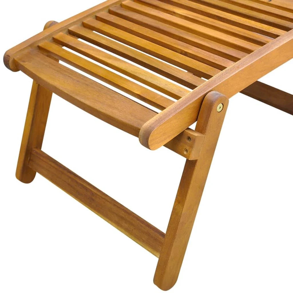 Acacia Wood Deck Chair with Footrest D10667