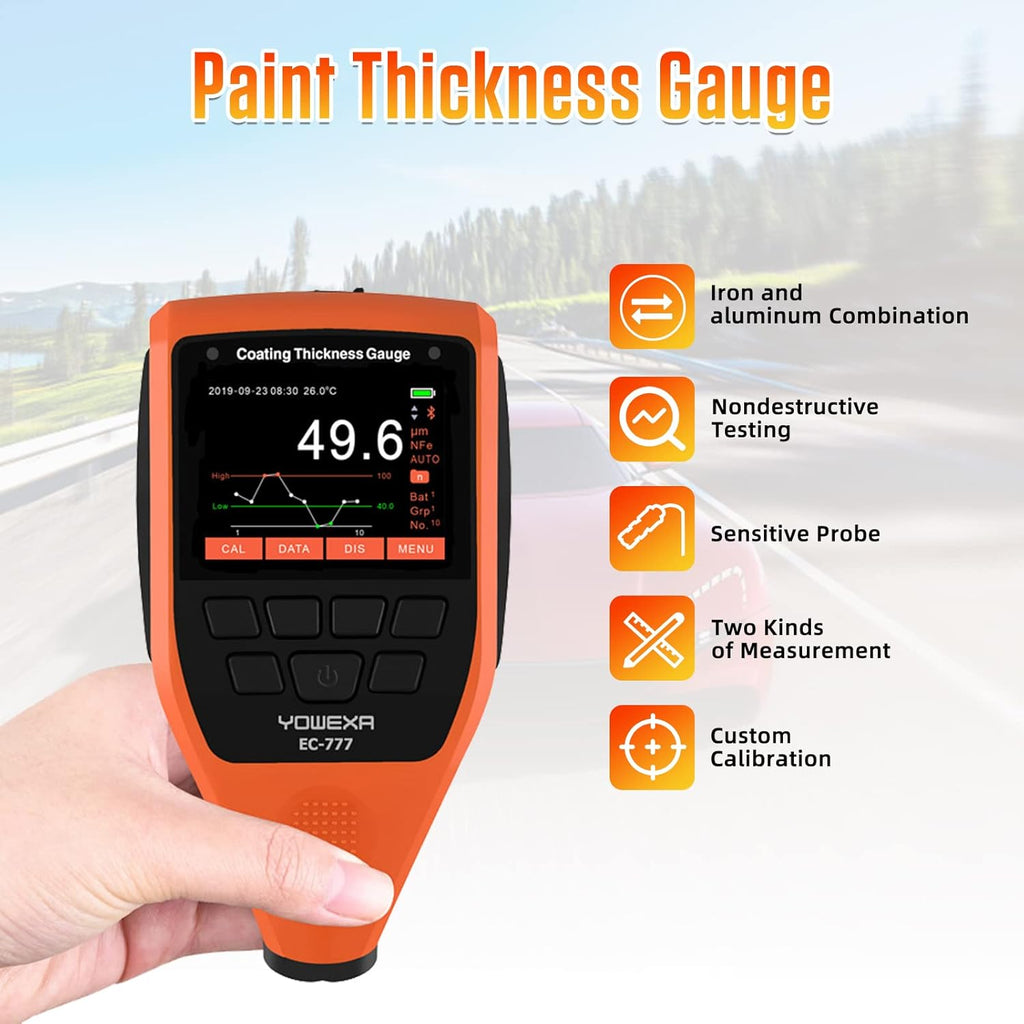 Paint Thickness Gauge 0-2000μm Pack of 2 G3045