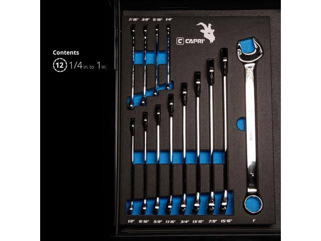 Combination Wrench Set, SAE 1/4 to 1-Inch, 13-Piece O655860