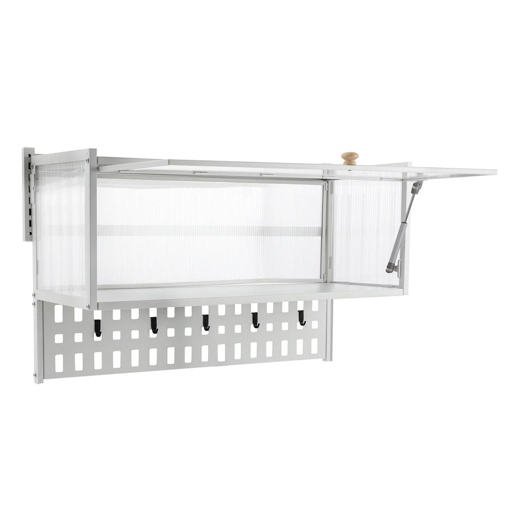 White Wall Mounted Storage Cabinet with Glass Door T105208