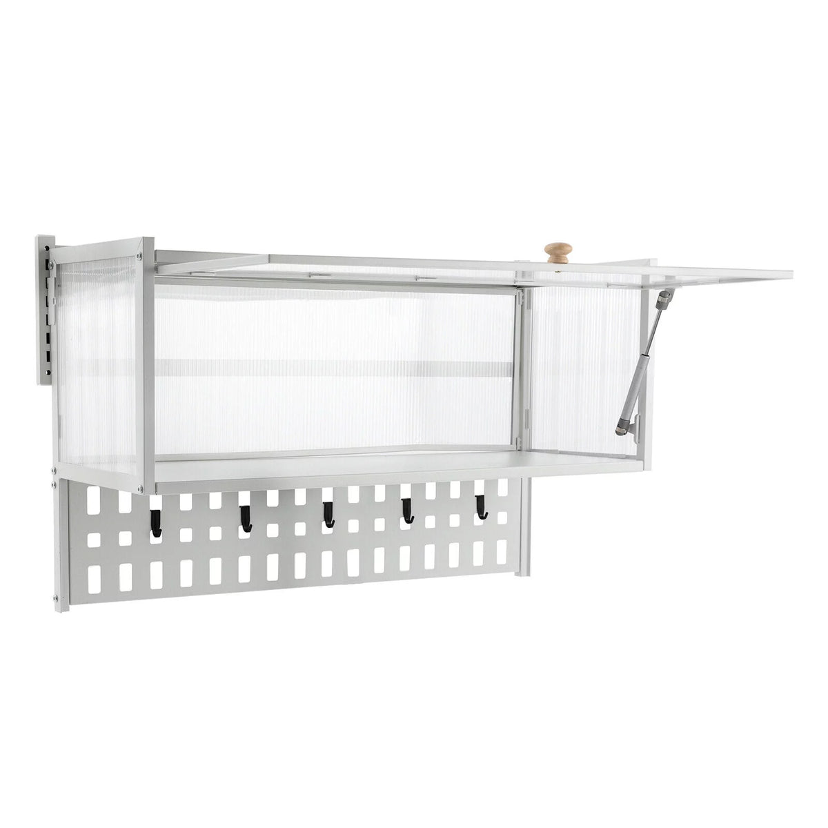 White Wall Mounted Storage Cabinet with Glass Door T105208