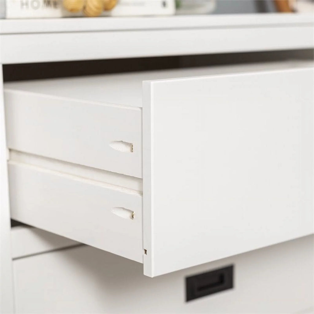 White 6-Drawer Solid Wood Dresser B8897