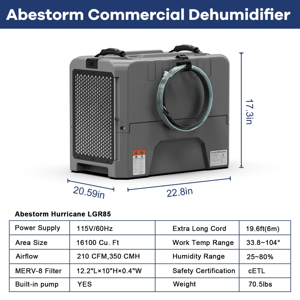 180 PPD Commercial Dehumidifiers with Pump L4354