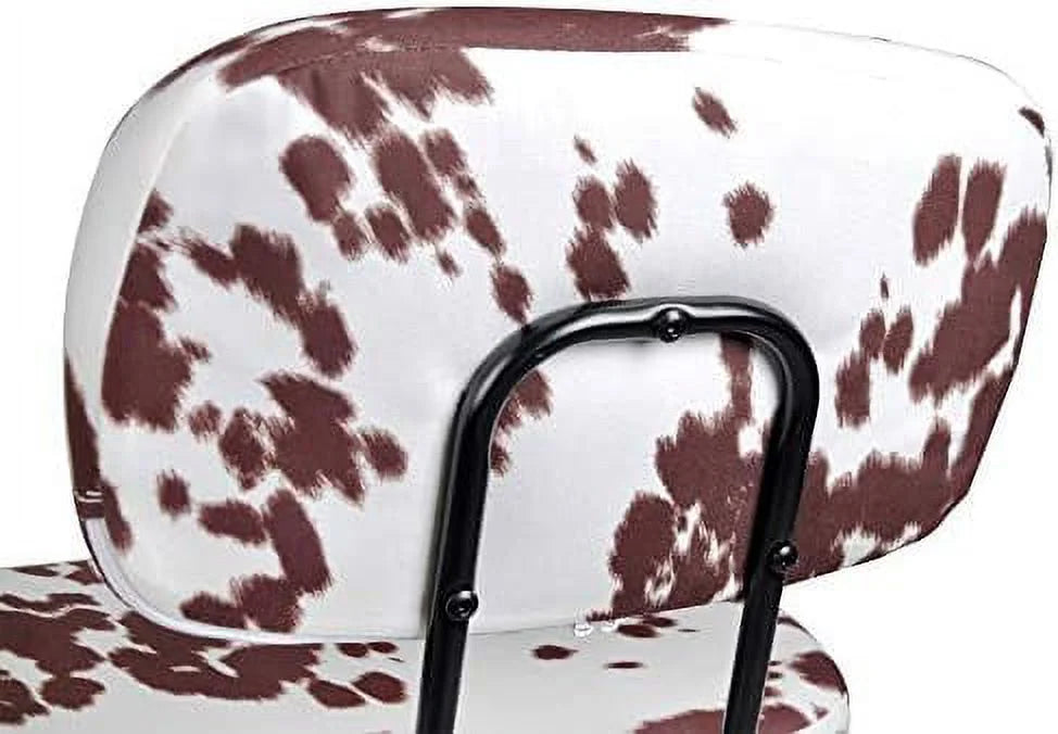 Plush Fabric Cow Print Swivel Office Chair A161430