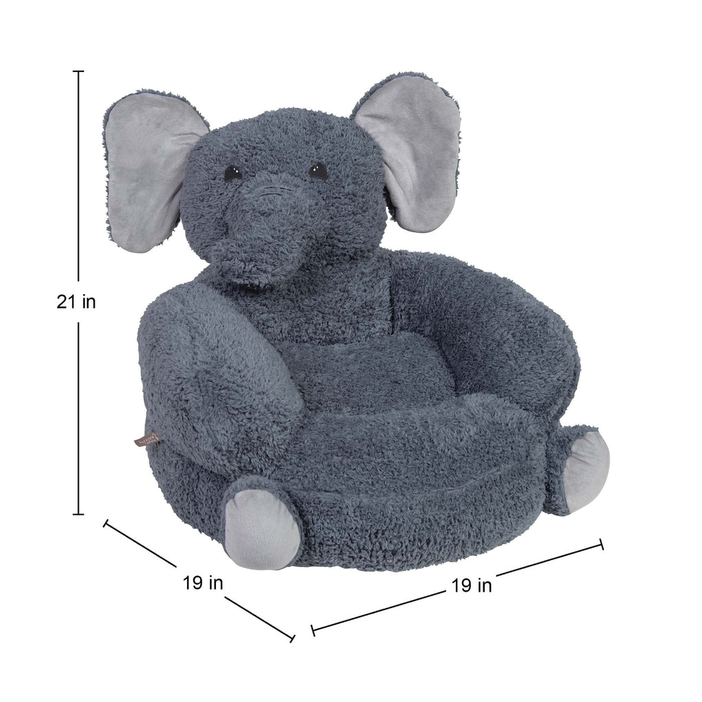 Plush Gray Elephant Toddler Chair M2051