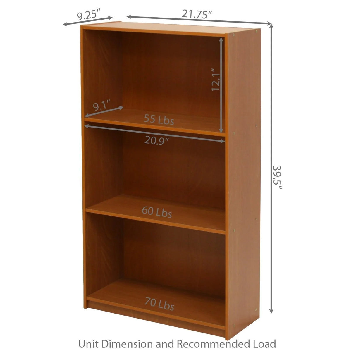 3-Tier Storage Shelves Bookcase F5252