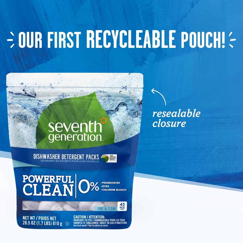 Free and Clear Dishwasher Detergent Pods, 45 Count Y338061