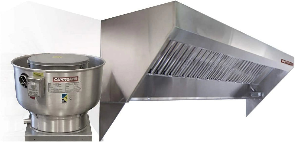 Food Truck Low Profile Exhaust Hood System with Fan and Duct N5016