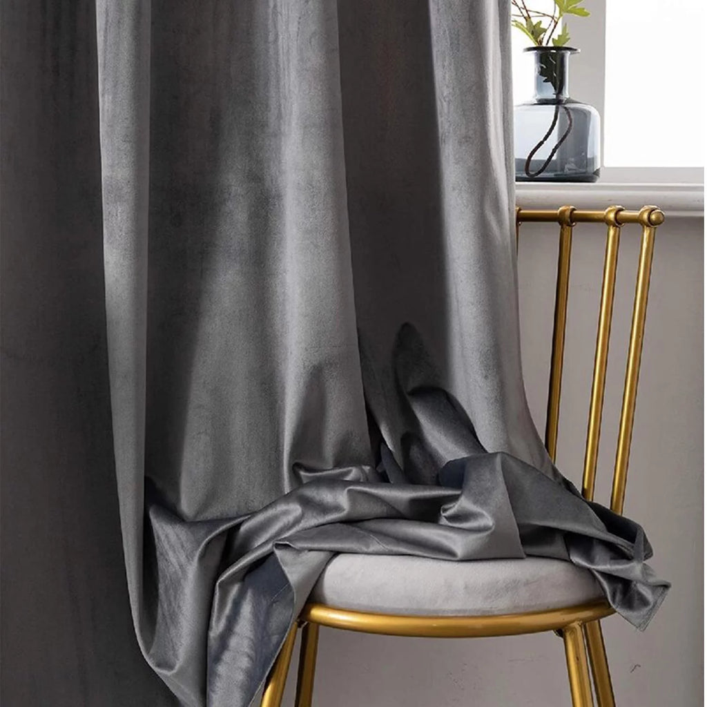 2 Piece Blackout Velvet Curtains L611