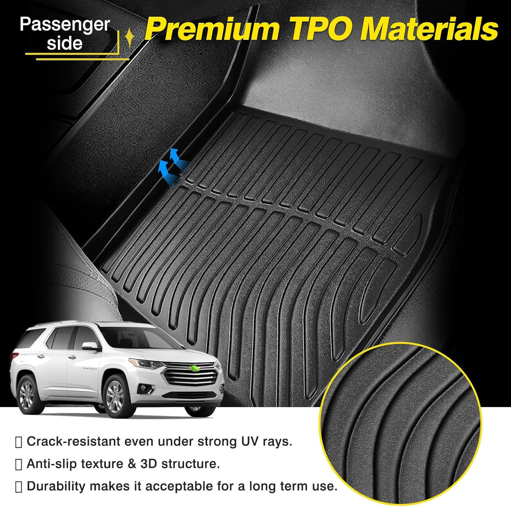 Custom Fit 7 Seat TPO Floor Mats with 1st 2nd and 3rd Row D68636