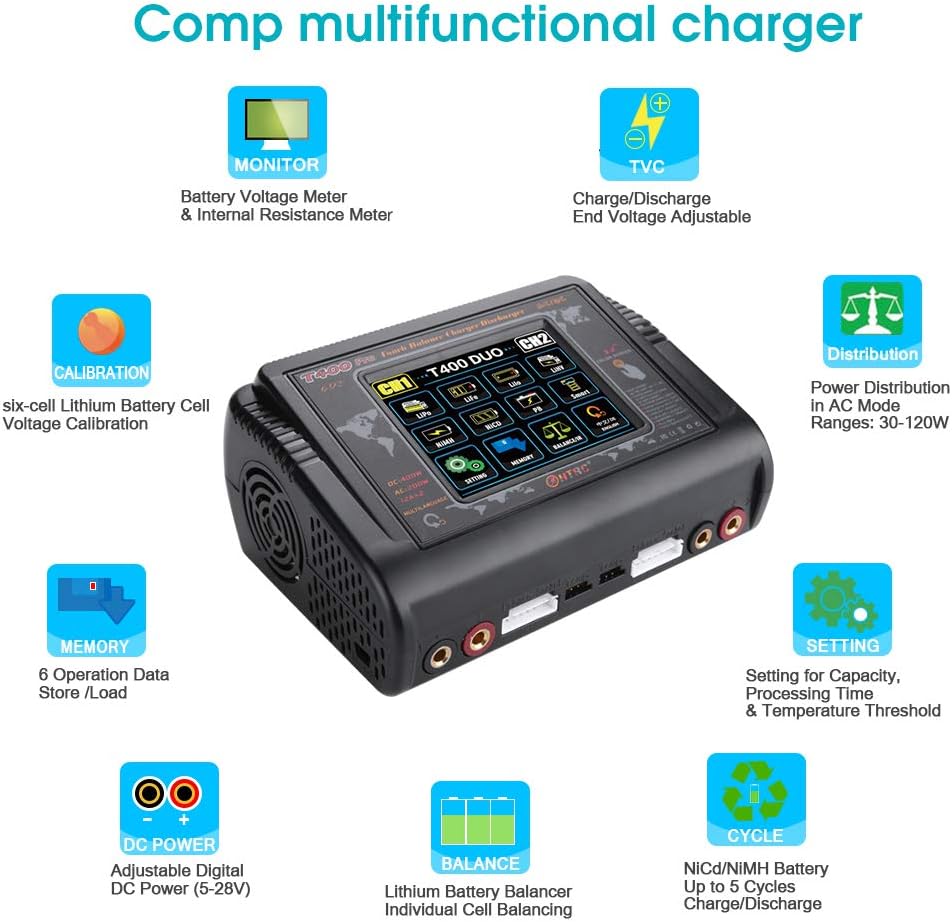 200W Touch Screen Battery Charger Discharger D1711