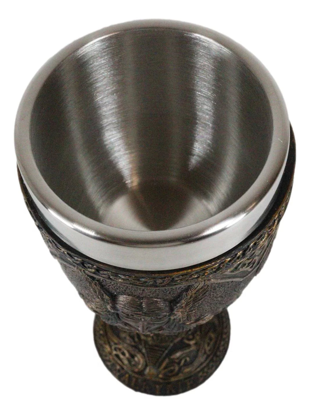7oz Resin Wine Goblet Chalice With Stainless Steel Liner B61444