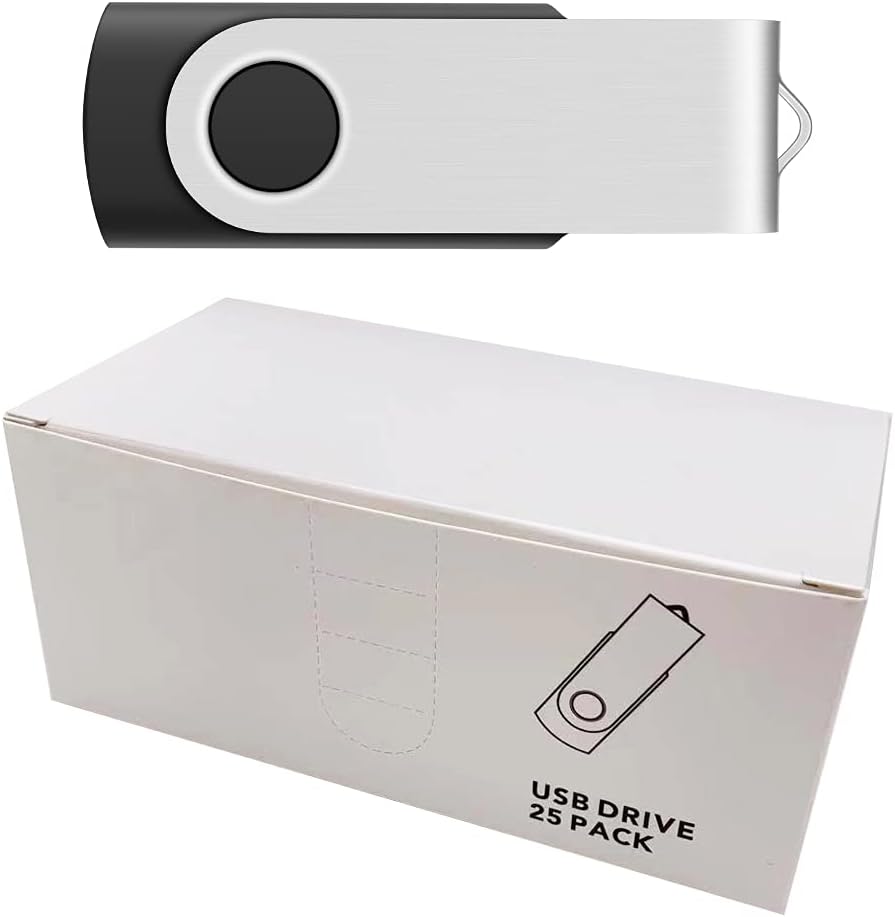 512MB USB 2.0 Flash Drives 100 Pack Black X708
