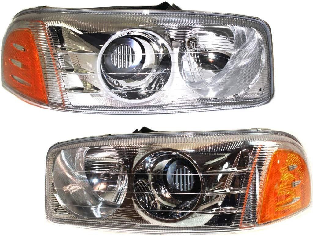 GMC Sierra 1500 Headlight Assembly 1999-2006 Pair C1839