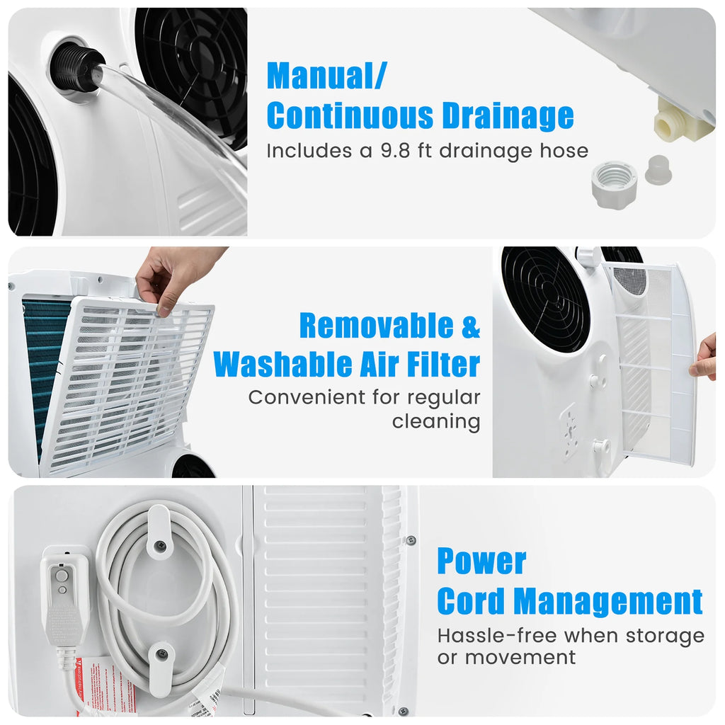 8000 BTU Dual Hose Portable Air Conditioner L260