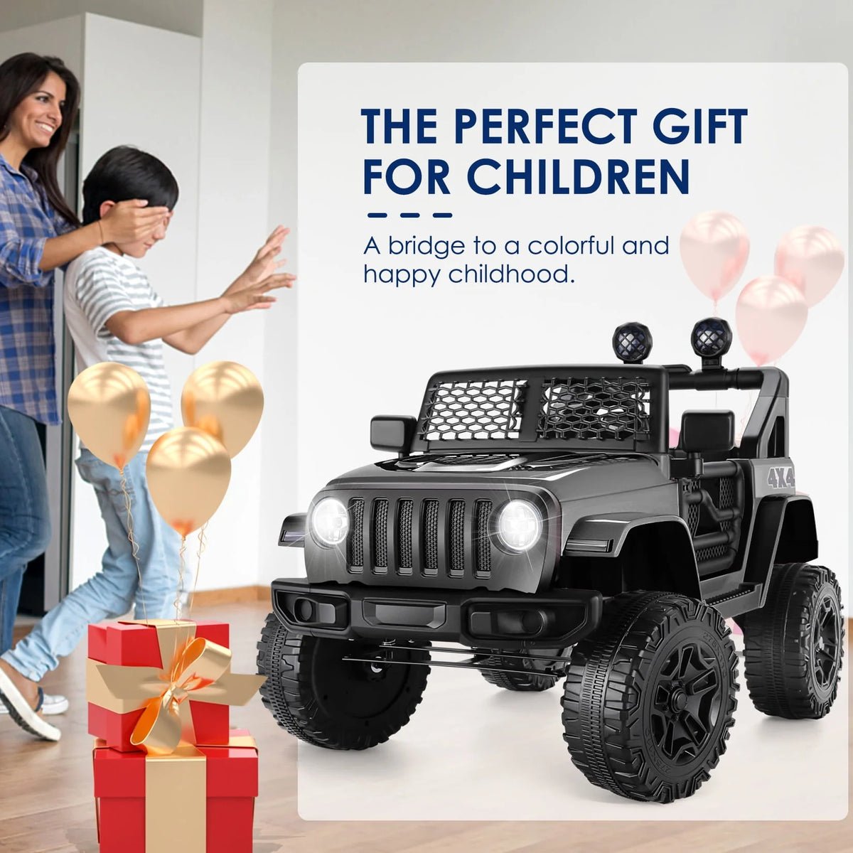 12V Kids Powered Ride on Truck Car with Parent Remote Control W20461