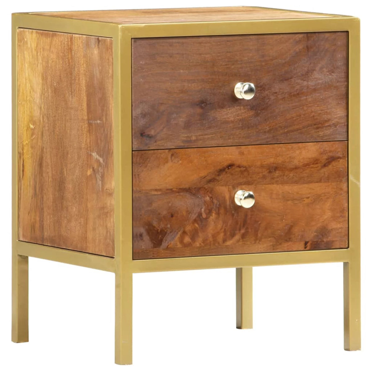 Mango Wood 2 Drawer Bedside Cabinet K1486