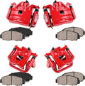 Red Semi-Loaded Calipers and Ceramic Pads Brake Kit E710161