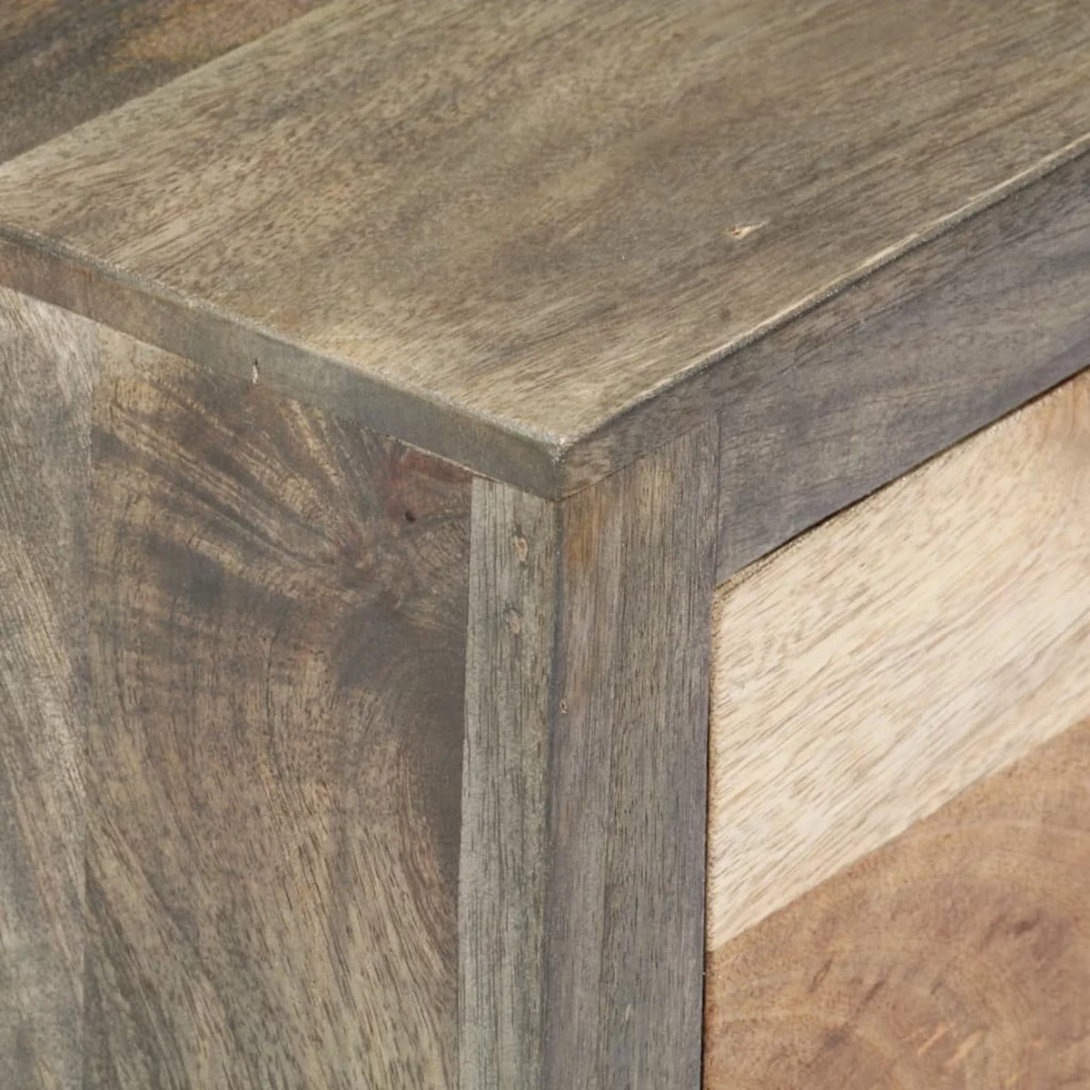 Gray Solid Mango Wood Side Cabinet R458293