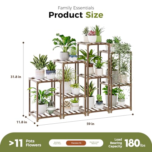 4 Sets Wooden Plant Stands K6650