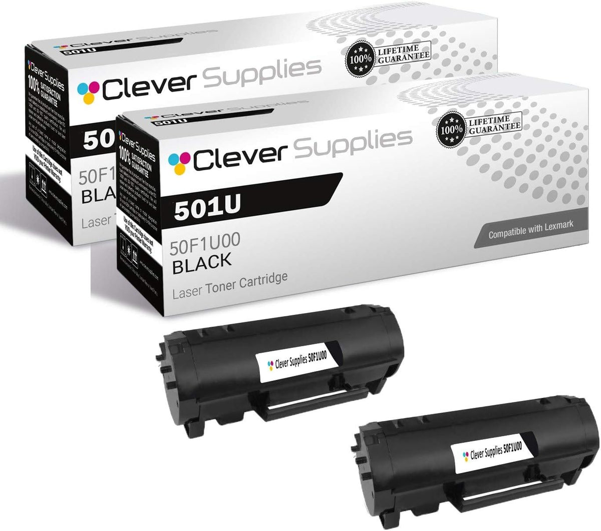 Compatible Black Toner Cartridge 2 Pack K706304