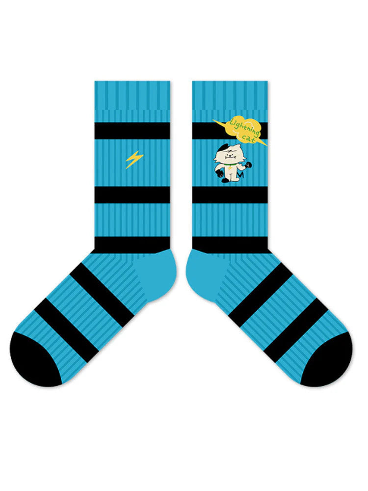 Cute Cartoon Kitty Mid-Calf Socks H992