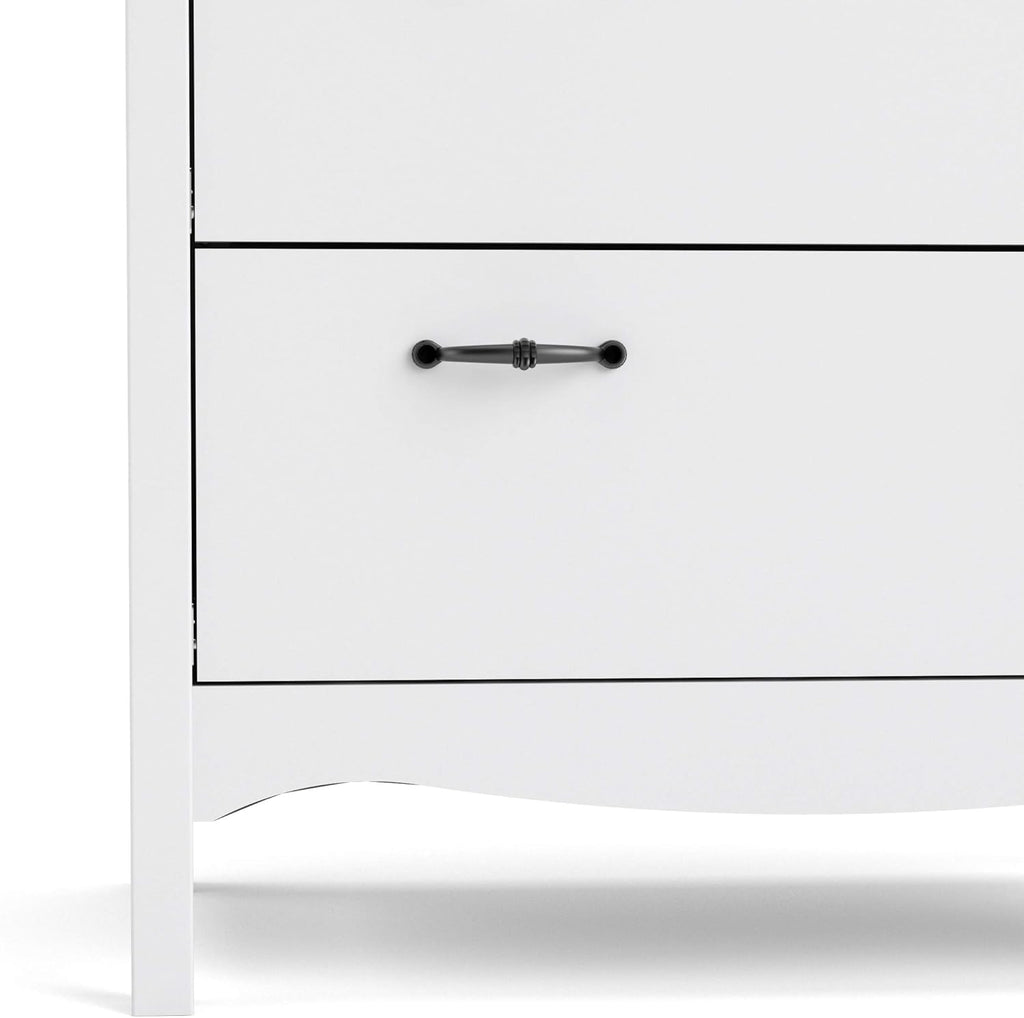 White 5 Drawer Chest F85616