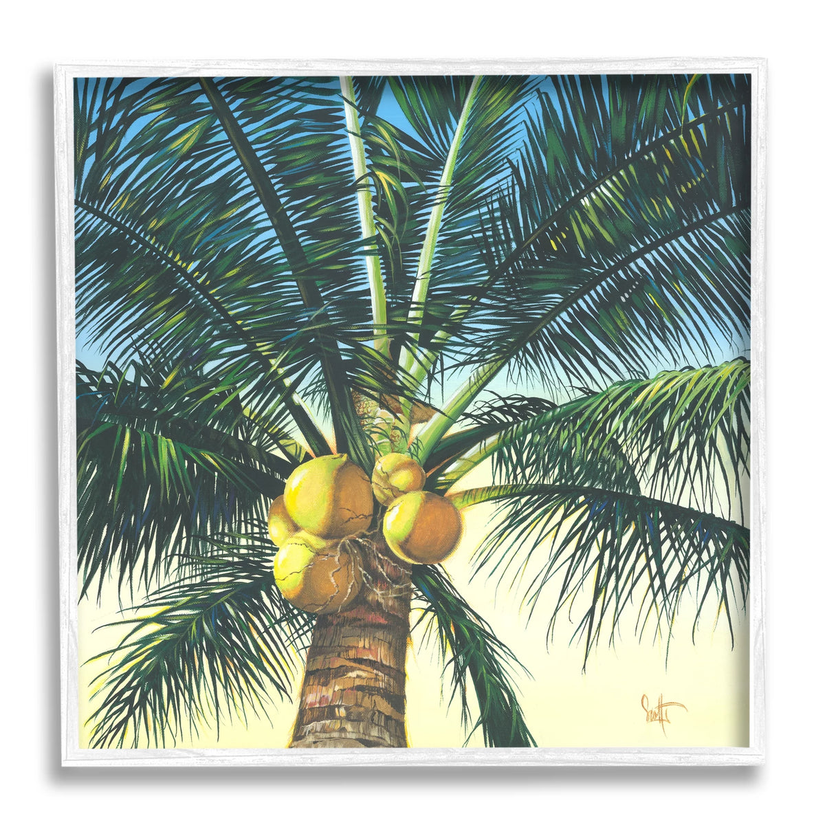 Palm Tree Botanical & Floral Framed Art Print Z9235