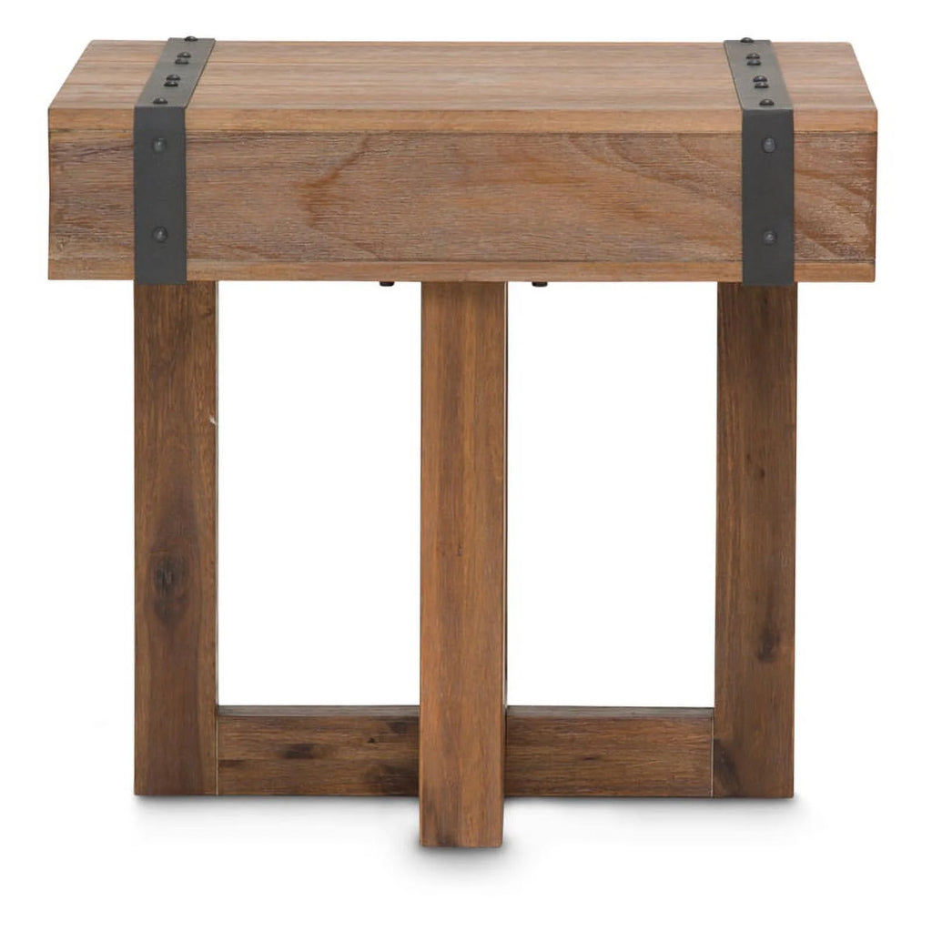 Wood End Table in Burnt Umber Brown N80598