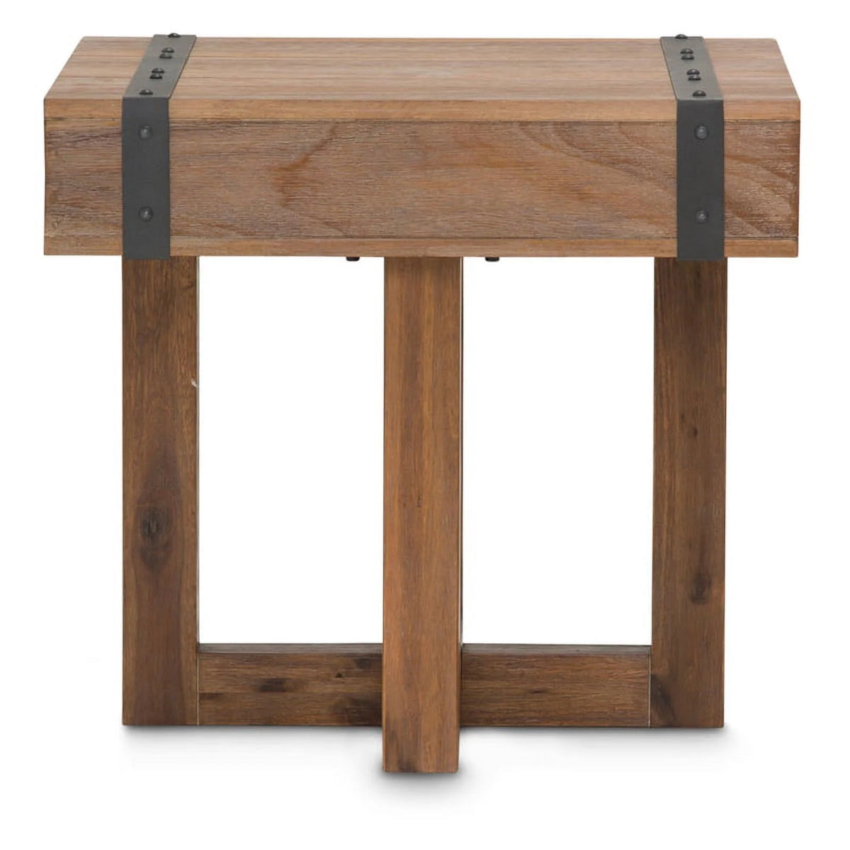 Wood End Table in Burnt Umber Brown N80598