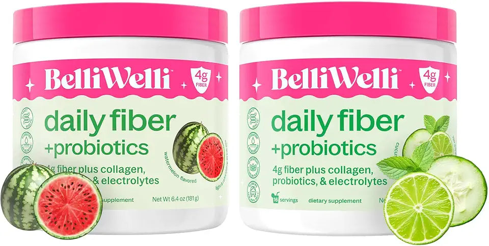 Cucumber Lime Mint & Watermelon Fiber Supplement with Collagen, Probiotics & Electrolytes, 32 Servings A648618