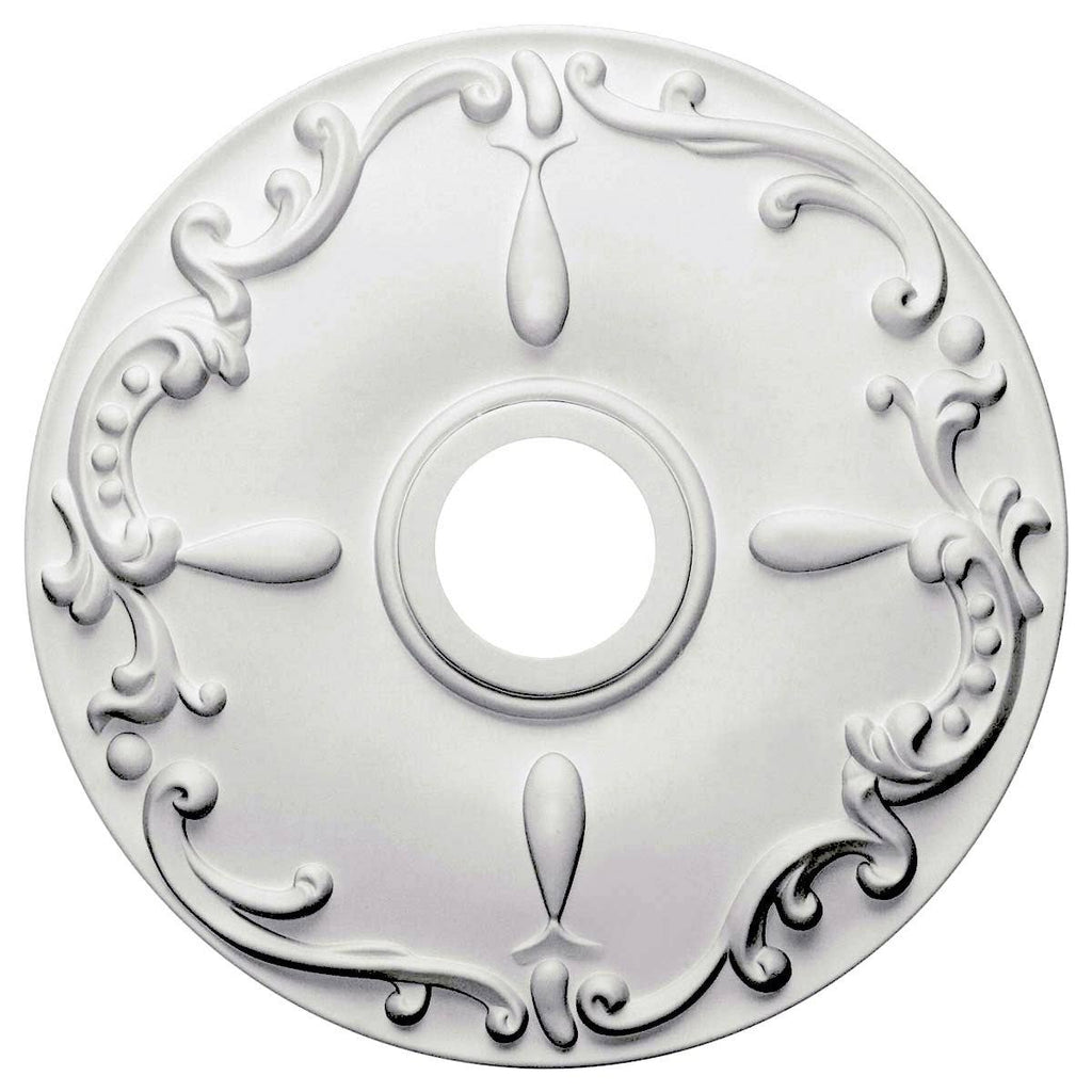 18 inch Ceiling Medallion Hand-Painted Smokey Topaz Orange J576