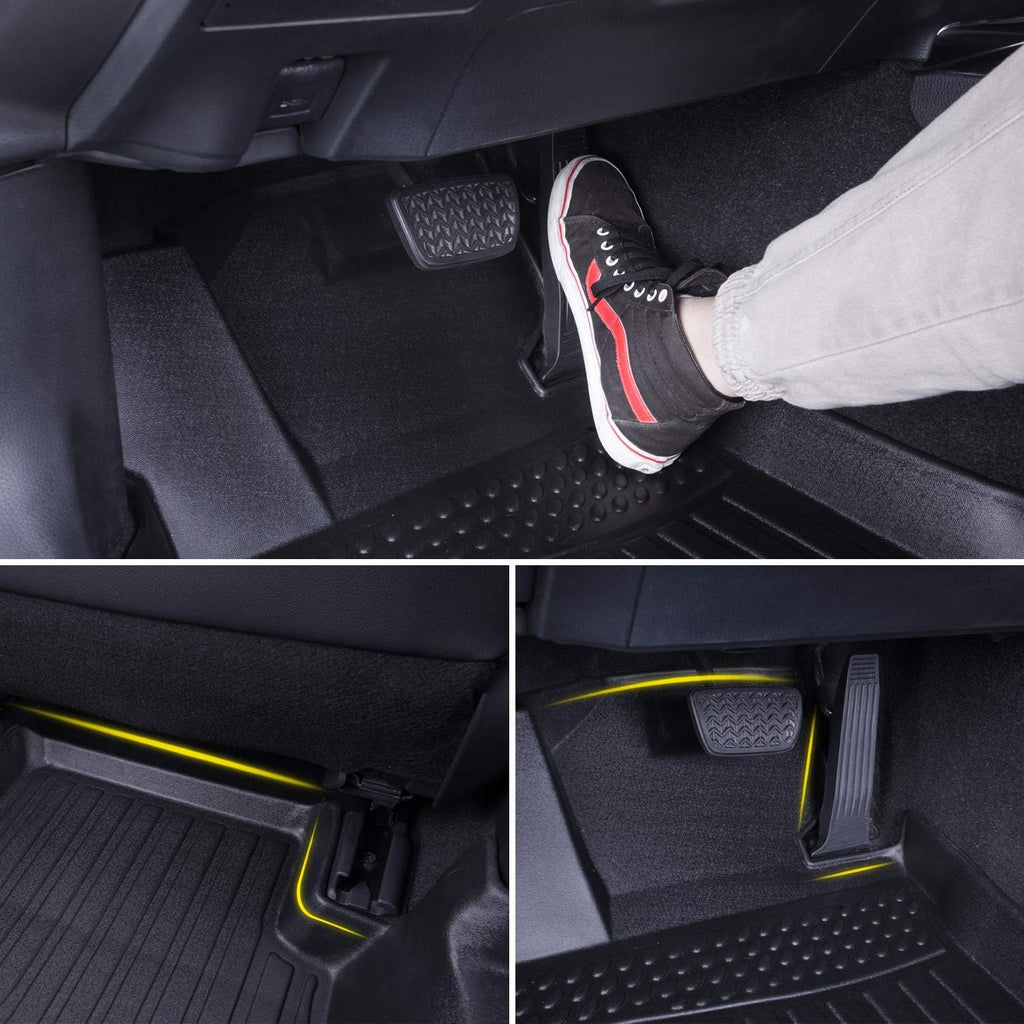 Black Floor Mats Liners Front Rear Custom Fit D116771