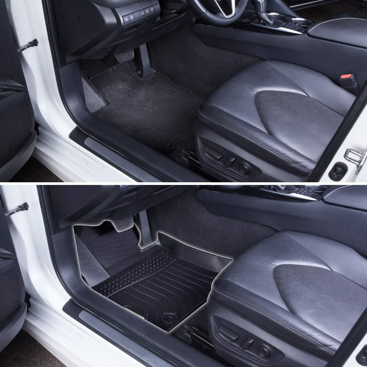 Black Floor Mats Liners Front Rear Custom Fit D116771