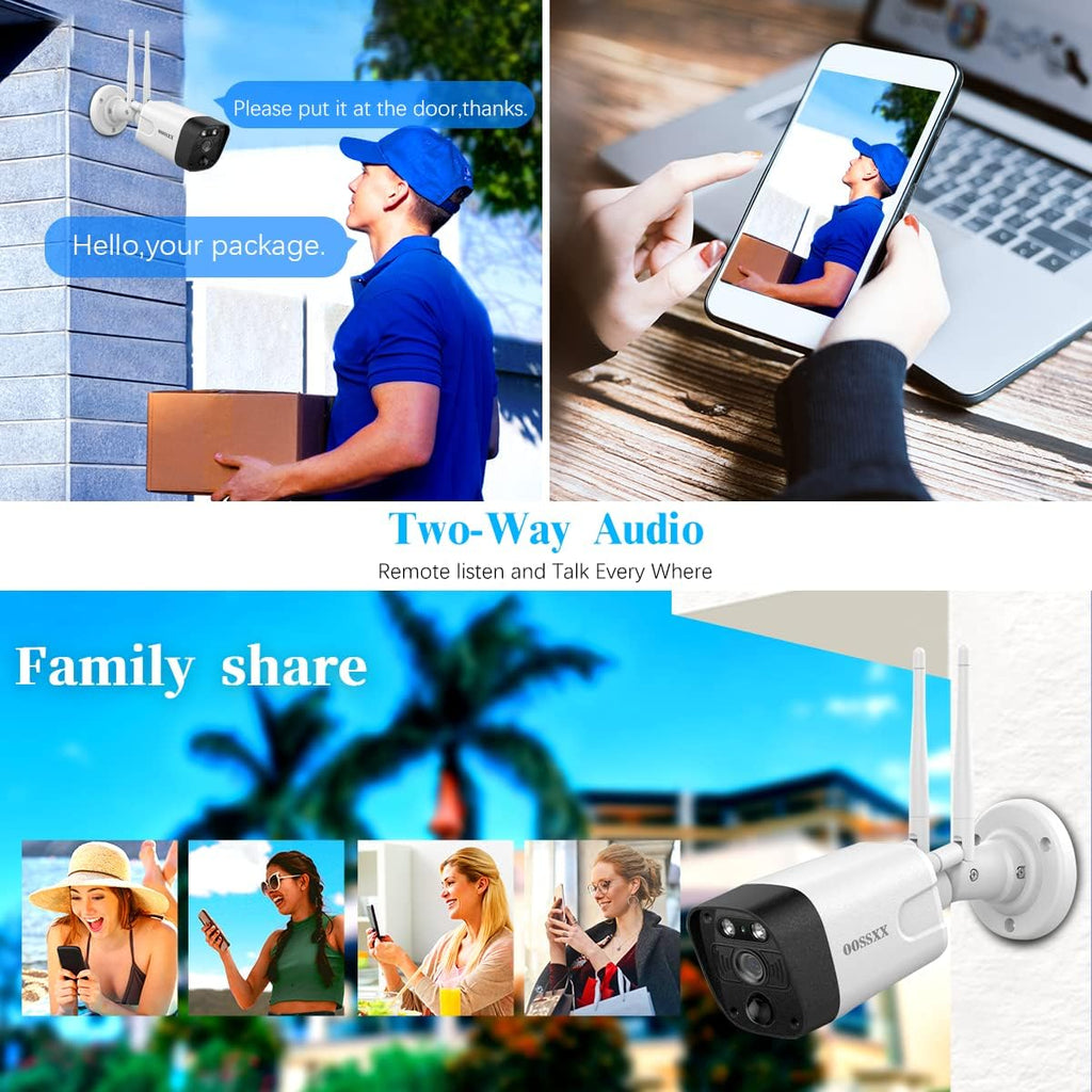 3K 5.0MP Wireless Security Camera System with 2TB Hard Drive H693022