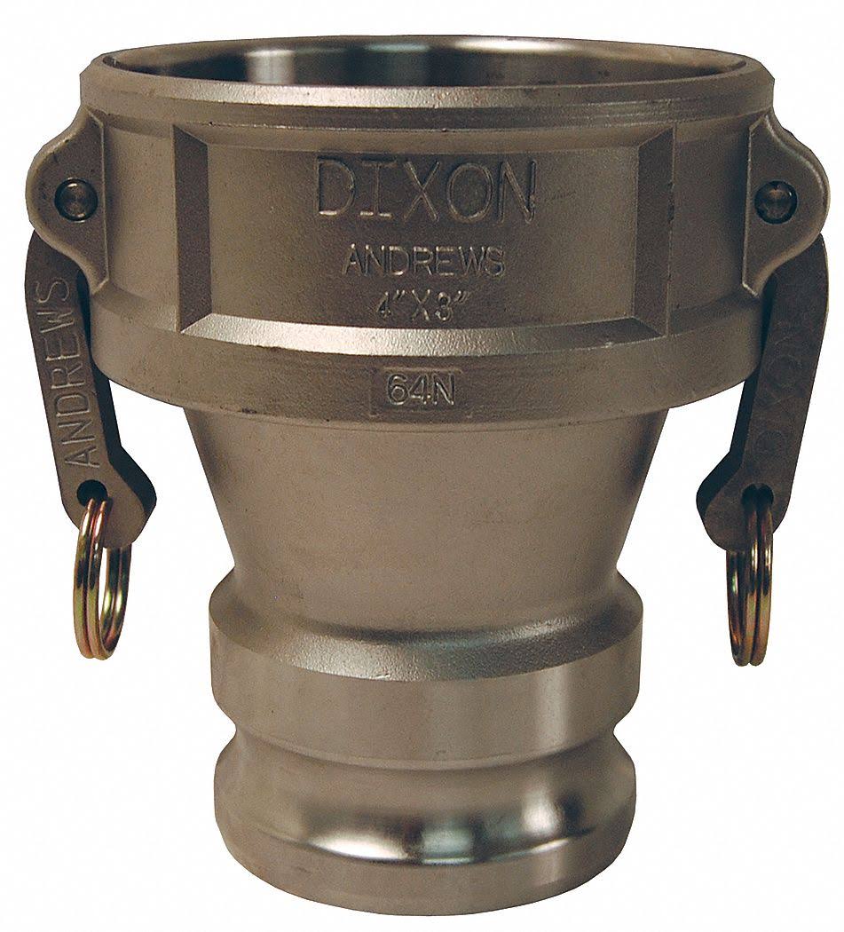 4 inch x 3 inch Stainless Steel Cam and Groove Reducing Coupler x Adapter Q653806