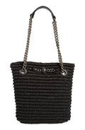 Black Raffia Tote W98176