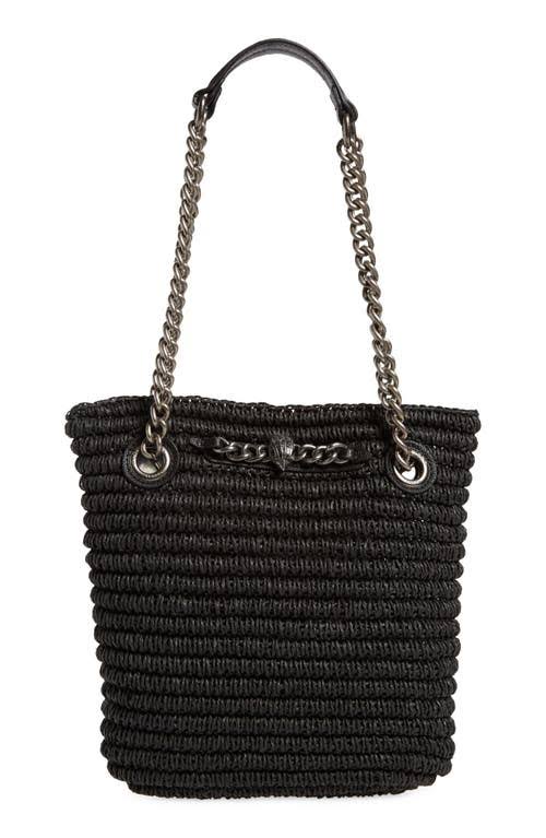 Black Raffia Tote W98176