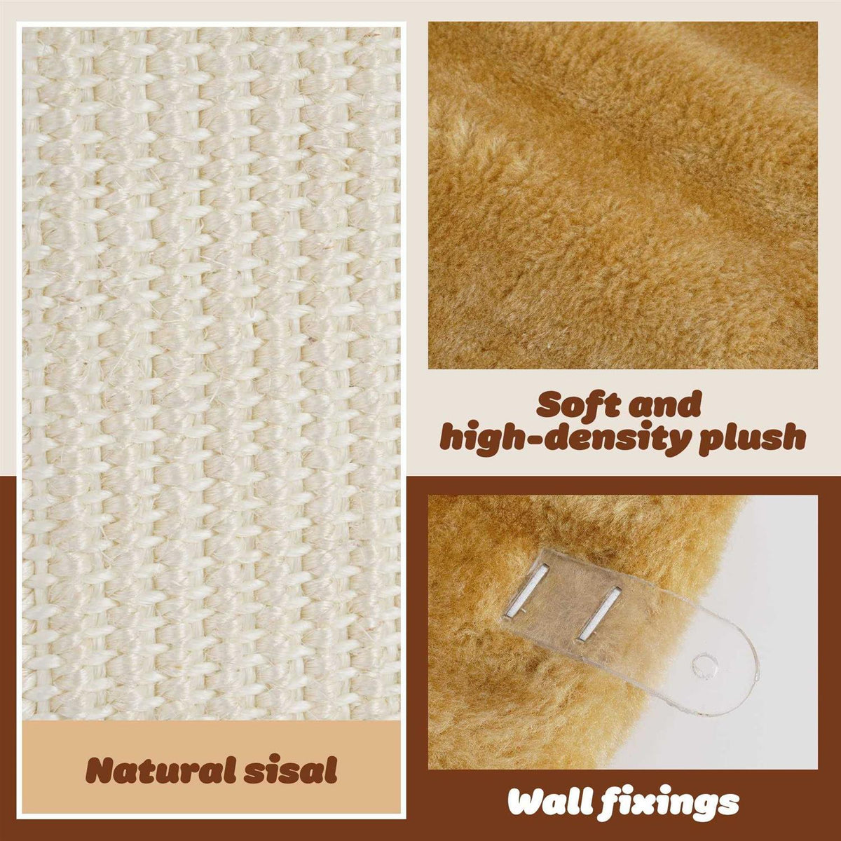Cat Wall Corner Scratcher Sisal Scratching Pad Z864656