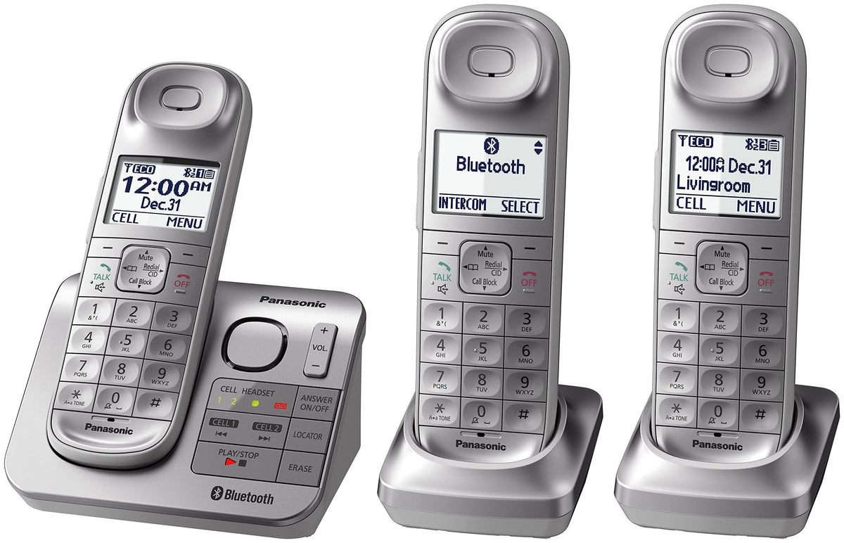 White Expandable Cordless Phone with Answering Machine K333