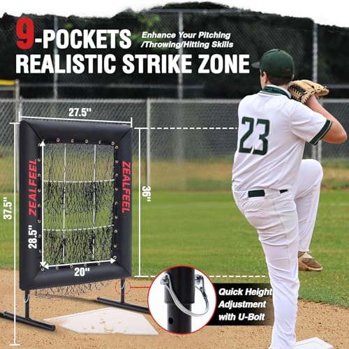 9 Hole Pitching Net with Strike Zone Target J237
