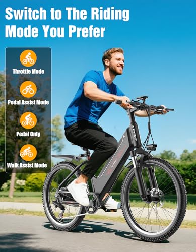 1500W 480Wh 26" 7-Speed Electric Mountain Bike J5014