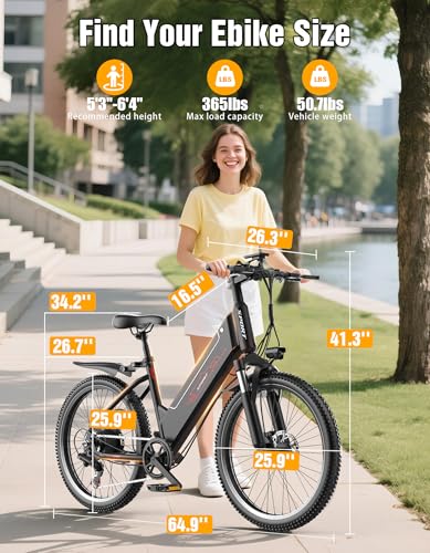 1500W 480Wh 26" 7-Speed Electric Mountain Bike J5014